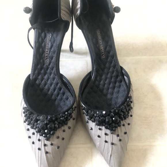 Grey and Black Giorgio Armani Heels - Picture 5 of 5